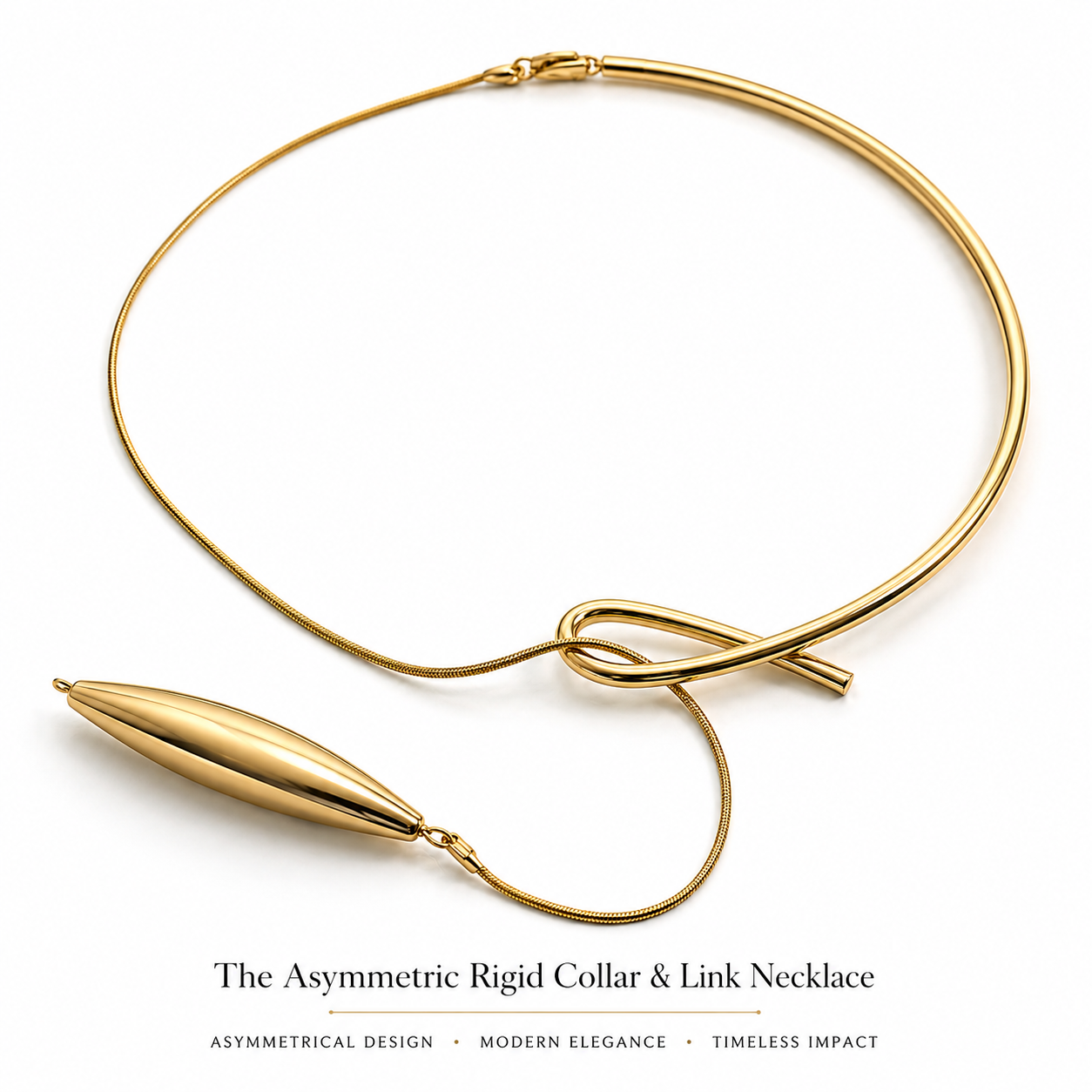 The Asymmetric Rigid Collar & Link Necklace