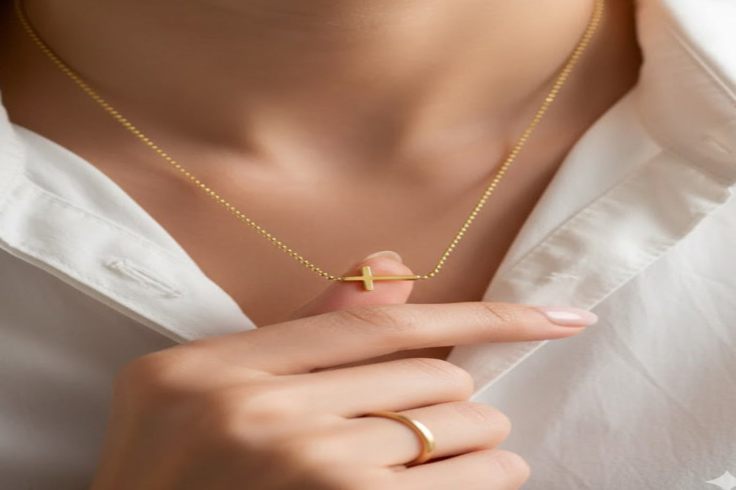The "Faith" Sideways Cross Necklace