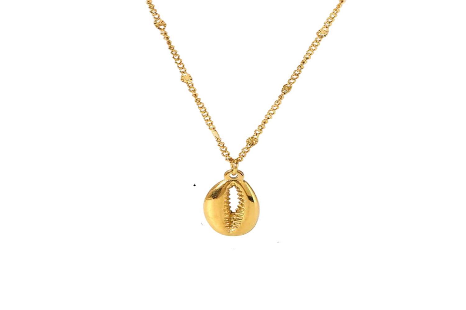 The Solitaire Cowrie Necklace